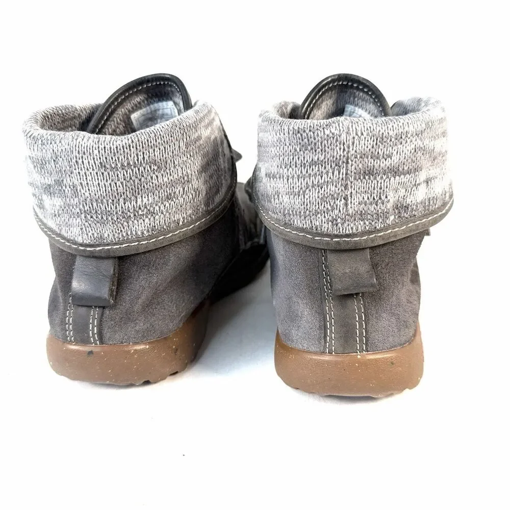 Chaco Barbary Hiking Boots Castlerock Gray Waterproof Leather Women's 9 J106392